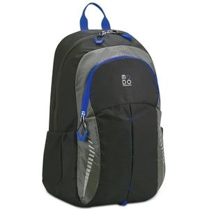 MODO BY RV RONCATO Pegasus rugzak voor cabine, 47 x 30 x 20 cm, zwart/blauw, Zwart, bagaglio a mano, Vakantie