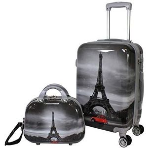 World Traveler Parijs Bestemming 2-delige Carry-On Bagageset, One Size