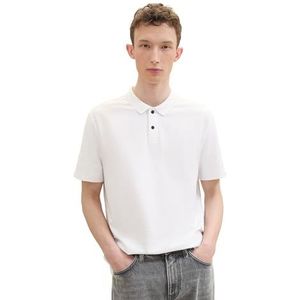 TOM TAILOR Denim Poloshirt voor heren, 20000 - wit, S