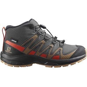 SALOMON XA Pro V8 Mid Climasalomon Waterproof, trailschoenen, uniseks, kinderen en jongens, Magneet Acorn Cherry Tomato, 31 EU