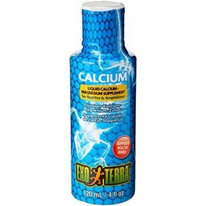 Exo Terra Vloeibaar calcium additief, voor reptielen en amfibieën, voeder van reptielen, 120 ml