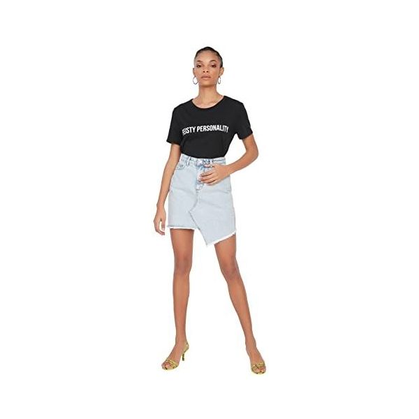 Denim rok met scheuren hotsell