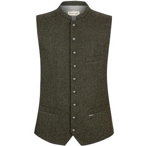 Stockerpoint - Devito - Klederdrachtvest - Mosgroen - Hoogwaardige Mix van Wol, Viscose en Polyester