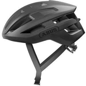 ABUS PowerDome racefietshelm - lichte fietshelm met slim ventilatiesysteem en aerodynamisch profiel - Made in Italy - voor dames en heren - zwart, maat S