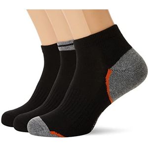 Nur Der 3 stuks sportsneakersokken voor heren, zwart (zwart), 39-42 EU
