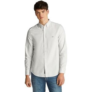 Tommy Jeans Heren TJM Slim Stripe Oxford Shirt EXT DM0DM20668 L/S Shirt, blauw (Sweet Blue Stripe), L, Blauw (Zoete Blauwe Streep), L