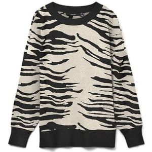 VERO MODA Vmnancy Ls O-Neck Long Pullover Boo Rep, zwart, XS