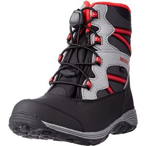 Merrell Outback Sneeuwlaars voor jongens WTRPF Wandelen, Zwart Grijs Rood, 12 UK Child