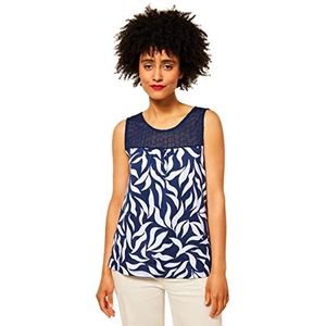 Street One Dames New Vicky kanten top, AW Lake Blue, 38