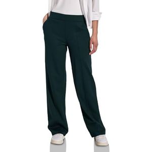 Street One - Straight Legs - Broek - Groen - High Waist, Stretch Tailleband, Viscosemix