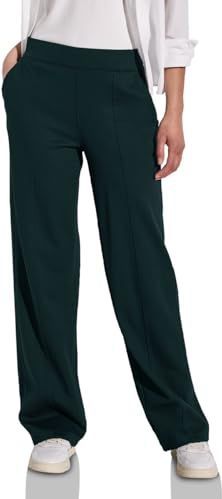 Street One - Straight Legs - Broek - Groen - High Waist, Stretch Tailleband, Viscosemix