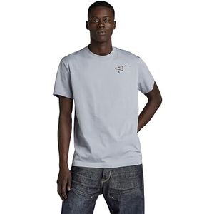 G-STAR RAW Heren Megaphone Gr R T T-shirt, Grijs (Dim Grey D23898-336-3885), S
