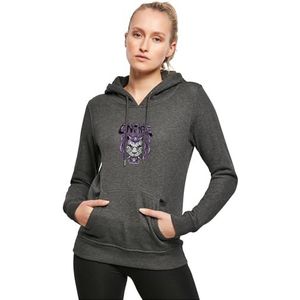 Miss Tee Dames hoodie Always On Fire Hoody, casual print hoodie voor vrouwen, regular fit, maten XS - 5XL, antraciet, L