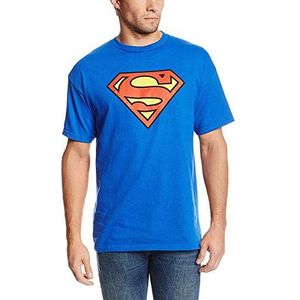 DC Comics Superman Logo Heren Koningsblauw T-shirt groot