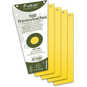 100 fiches intercalaires trapezoidales sous film - papier recycle uni perfore