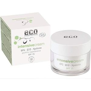 eco cosmetics Biologische intensieve crème dagcrème met OPC, Q10 en hyaluronzuur, veganistische anti-rimpelcrème, SPF 10, 1 x 50 ml