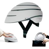 Opvouwbare fietshelm voor volwassenen (Closca Helmet LOOP). Helm voor fietsen en elektrische step/scooter voor dames en heren (uniseks). Gepatenteerd ontwerp. (parel/reflecterend, maat L)