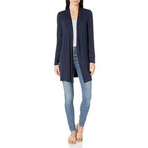 Amazon Essentials Damesvest met lange mouwen, open voorkant, marineblauw, XS