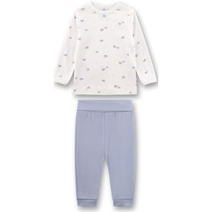 Off-White Baby-pyjama | Duurzame en comfortabele pyjama van biologisch katoen voor jongens met lange mouwen pyjama met mammoet allover | Baby pyjama, beige, 74