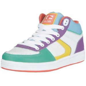Globe Fate Mid-Girl GGFATEM, meisjes sportschoenen - skateboarden, Wit Paars Wit, 42 EU
