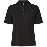 Pcorina Ss Polo Knit Pwp Bc, zwart, XS