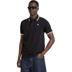 G-Star RAW Dunda Slim Stripe Poloshirt, Zwart (Dk Black D17127-5864-6484), XS