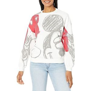 Desigual Sweat_Play Mickey sweatshirt voor dames, wit, XS