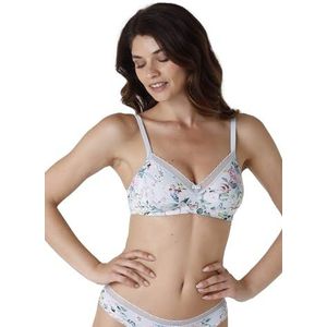 Lovable Voorgevormde beha zonder beugel My Daily Comfort Printed dames, Watergroene bloemenprint, 34 / 3B