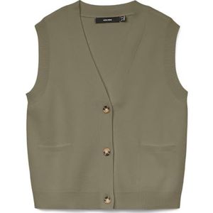 Vmsaba Sl V-hals Button Vest, zeemeermin, M