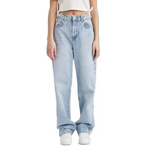 DeFacto Dames Jean - stijlvolle broek modieuze jeggings en comfortabele jeansbroek voor vrouwen jeans en broek voor dames, blauw, 32