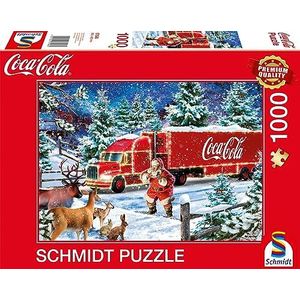 Schmidt Spiele 57598 Coca Cola Christmas Truck, 1000 stukjes puzzel