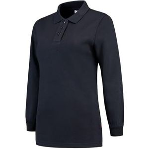 Tricorp 301007 casual polokraag dames sweatshirt, 60% gekamd katoen/40% polyester, 280 g/m², marineblauw, maat 3XL