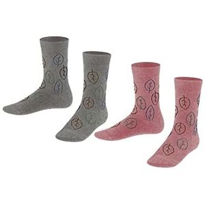 ESPRIT Unisex Kids Forest 2-Pack Lyocell halfhoog met patroon 2 paar sokken, meerkleurig (assortiment 0010), 31-34 (2-pack)