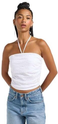Lee Dames Tube Top T-Shirt, wit (bright white), L