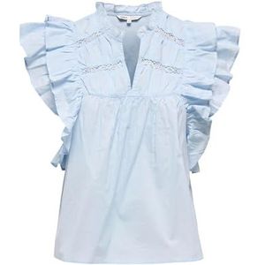 Onlsunny Capsl Frill Top WVN Noos, Cashmere Blue, XXL
