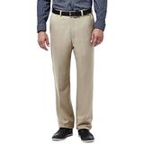 Haggar Cool 18 Flat Front Informele herenbroek met klassieke pasvorm en verborgen verlengbare tailleband, Donkere Taupe, 36W / 29L
