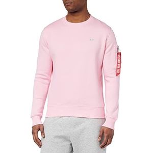 ALPHA INDUSTRIES Emb Sweater Unisex Sweatshirt voor volwassenen Pastel Roze XS
