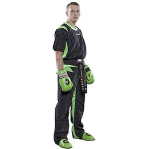TopTen Kickboxuniform""PQ Mesh"" voor kinderen - Gr. 130 = 130 cm, zwart-groen
