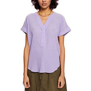ESPRIT Gestructureerde katoenen blouse, lila, S