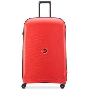 DELSEY PARIS - BELMONT Plus Grote koffer met harde schaal, 82 x 52 x 35 cm, 123 liter, XL - donkerrood, Rood (Faded Red), 123 l, drive