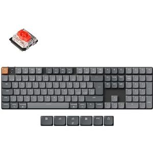 Keychron K5 Max Mechanisch draadloos toetsenbord – Italiaanse QWERTY-lay-out, drievoudige verbinding (Bluetooth/2,4 GHz/USB-C), hot-swappable, compatibel met Mac/Windows/Linux, low-profile Switch