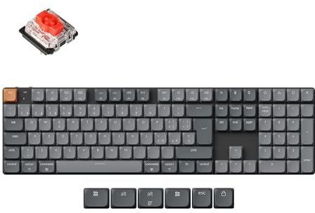 Keychron K5 Max Mechanisch draadloos toetsenbord – Italiaanse QWERTY-lay-out, drievoudige verbinding (Bluetooth/2,4 GHz/USB-C), hot-swappable, compatibel met Mac/Windows/Linux, low-profile Switch