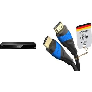Panasonic DP-UB824EGK UHD Blu-ray-speler (4K Blu-ray-schijf, 4K VoD, 2x HDMI & KabelDirekt – HDMI Kabel 4K – 5 m – A.I.S Afscherming