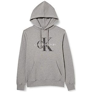 Calvin Klein Jeans Hoodies voor heren, Middengrijze Heather, XS