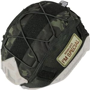 OneTigris Multicam Helm Cover Airsoft Helm Zonder Helm voor FAST PJ Helm in Maat M/L (Multicam Zwart voor Ops-Core Fast PJ Helm in Maat M/L & OneTigris PJ/MH Helm in Maat M/L)