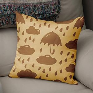 BonaMaison Decoratieve Kussensloop, Bruine tinten Kussenhoezen Bank, Zitkussen, Decoratieve Kussenhoesjes, Kussensloop; Sofa, Slaapkamer, Kantoor, Auto 50x50 Cm - Ontworpen en vervaardigd in Turkije