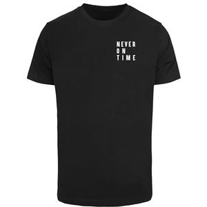 Mister Tee Dames Ladies Never On Time Tee T-shirt, zwart, XS