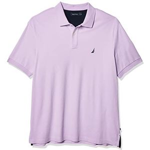 Nautica Men's Classic Fit Short Sleeve Solid Soft Cotton Polo Shirt, Lavendula, 3X Big