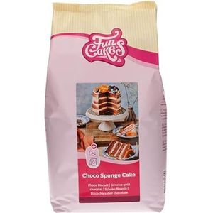 FunCakes Mix voor Choco Biscuit: Luchtig en Hoog Chocoladebiscuit, Perfecte Basis voor Taartdecoratie, Stapeltaarten en Chocoladetaarten, Halal. 4 kg.