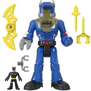 Fisher-Price Imaginext DC Supervrienden Batman Speelgoed, 30 cm Groot Robot Speelgoed met Licht Geluid en Insider Batman Figuur, HGX98